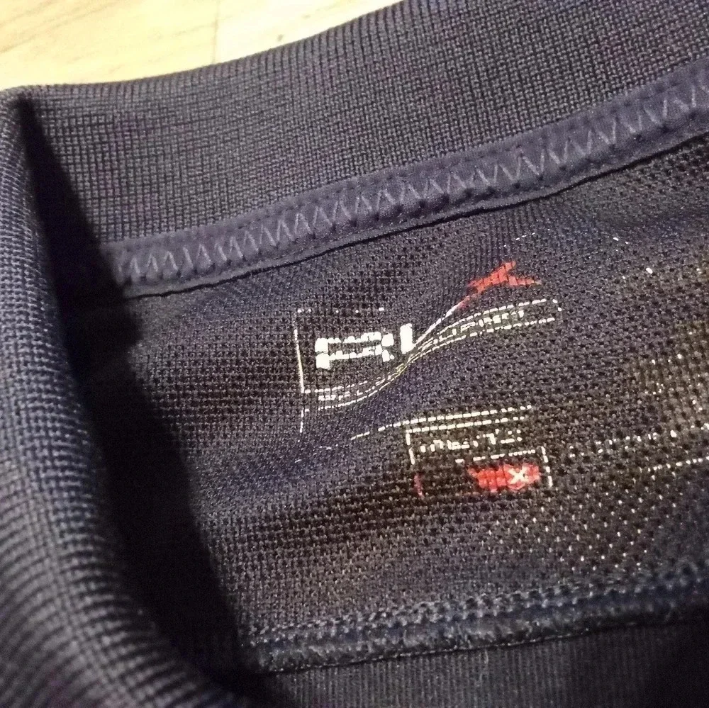 Ralph Lauren RLX Mens US OPEN 2006 Navy Blue Tennis Polo Shirt Size L Big Pony